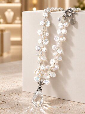 CODI Sterling Silver & White Freshwater Coin Pearl Necklace